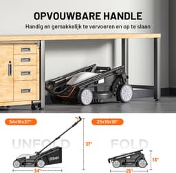 Litheli U20 - Accu Grasmaaier - 33cm Maaibreedte - Tot 200m² - Borstelloze Motor — thumbnail 3