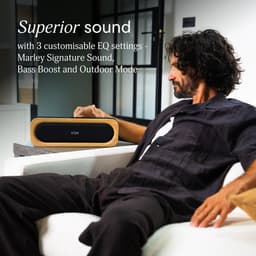 House of Marley Get Together 3 Bluetooth Speaker Draadloos - 10 uur Batterijduur - Bass Boost - Aanpasbare Equalizer - Duurzaam - Led Design - Auracast Multipairing - Zwart — thumbnail 5