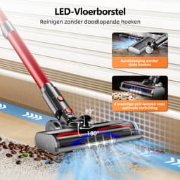 Elekiatech Steelstofzuiger Draadloos - 50000Pa - 50 Min Gebruikstijd - 1.8L Stofbak - LED display – voor Harde Vloeren, Tapijt en Dierenharen — thumbnail 2