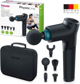 Beurer MG 185 Massageapparaat - Rug Massage Apparaat - Massage Gun - 5 Opzetstukken/koppen - 9 Intensiteitsniveaus - 3 Programma's - Krachtige batterij: 5,5 Uur gebruiksduur - Opbergkoffer - 3 Jaar garantie - Zwart — thumbnail 4