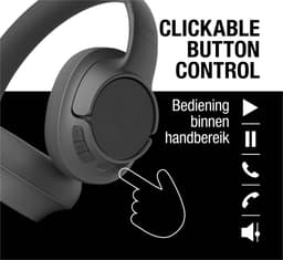 FRESH 'N REBEL Clam Core 3HP3200SG Over-ear Draadloze hoofdtelefoon Zwart — thumbnail 2