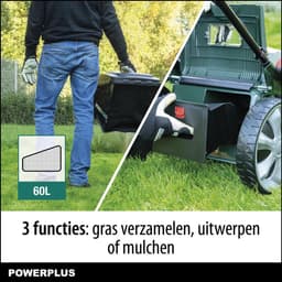 Powerplus elektrische grasmaaier POWPG10240 - 1800 W, 460 mm Ø grasmachine, tuintoestel, met grasopvangsysteem, mulchen en achteruitworp — thumbnail 2