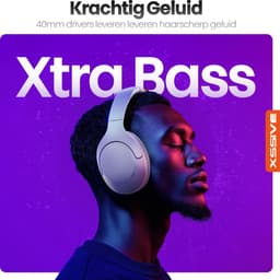 Xssive H11 Bluetooth Hoofdtelefoon met Noise Cancelling - 40mm Titanium Drivers & 50U Speeltijd - Paars — thumbnail 4