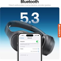 Xssive H11 Koptelefoon Draadloos met Noise Cancelling - Lange Batterijduur, Nederlandse APP & Equalizer - Zwart — thumbnail 5