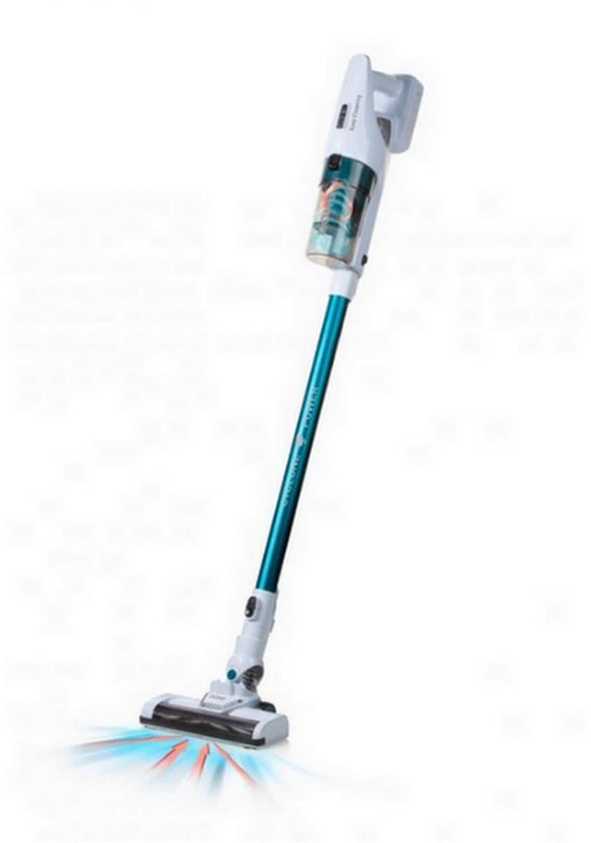 DOMO DO233SV Steelstofzuiger Draadloos 2-in-1 - Stofzuiger Zonder Zak - Kruimelzuiger - 18.5V - HEPA Filter - Blauw/Wit — afbeelding 1
