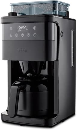 MEDION koffiezetapparaat met molen en thermoskan (1 liter, max. 8 kopjes, 8 maalinstellingen, max. 1000 watt, timer, LED-display, druppelstop, permanent filter, MD19911) — thumbnail 1