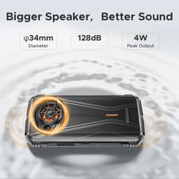 DOOGEE S Punk Pro - Outdoor Smartphone - 20GB RAM +512GB ROM / 2 TB TF- 10800 mAh & 33W - 128dB Lautsprecher- 6.6'' FHD+ 90Hz -LED Lichteffekt -Face ID - Vingerafdruk - Handschoenmodus - NFC- GPS-Zilver — thumbnail 2