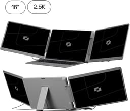 Screenmate® Dual Flip Portable Monitor 16” 2.5K - Draagbare Monitor met Beschermhoes - Extra Scherm Laptop - Draagbaar Beeldscherm - Grijs — thumbnail 1