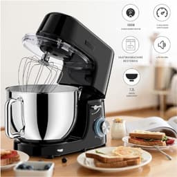 Multifunctionele Foodprocessor - Elektrische Keukenmachine Met Mengkom En Opzetstukken - Krachtige Hakmolen Mixer En Kneedmachine Voor Bakken En Koken — thumbnail 2