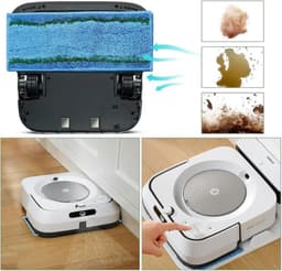 8 x Wasbare dweildoeken voor dweilrobot - maat: 28 cm x 10.4 cm - accessoires compatibel met Braava Jet M6 - iRobot - vervanging van hoge kwaliteit - microvezel - dweilpads - dweilrobot - Passen niet op de elektrische dweilen. — thumbnail 3