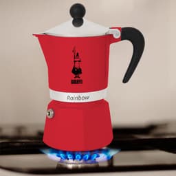 Bialetti Rainbow Rood Percolator – 3 kops – 200 ml – Authentieke Italiaanse Espresso Maker — thumbnail 2