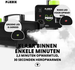 Party Rookmachine - Fuzzix F500S - Met 1 liter rookvloeistof en draadloze afstandsbediening - 500W — thumbnail 5