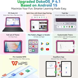 OSCAL Pad 60 Kids Tablet - 10.1 Inch - 12GB RAM - 128GB ROM - 5100 mAh - Android 15 - WiFi 6 - Blauw — thumbnail 3