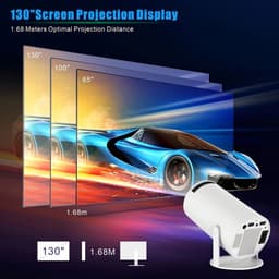 HY300 Slimme 4K Beamer | WiFi Schermspiegeling iOS/Android | 360° Surround Sound | Dual-Band WiFi & Bluetooth | HDMI, USB, Voor Thuisbioscoop — thumbnail 3