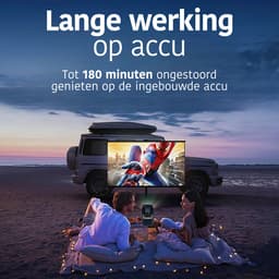 Alles-in-één Mini Beamer - met 4K-ondersteuning - iOS & Android - Mini Projector - Wit - Proun — thumbnail 2