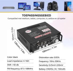 Audio Versterker - Stereo Versterker - Amplifier- Complete Set — thumbnail 2