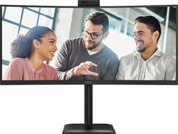 AOC CU34E4CW - QHD Ultrawide Monitor - Webcam - 5 Jaar garantie - 34 inch — thumbnail 4