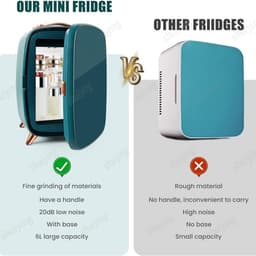 Lexium Mini Fridge for Drinks - Kleine Koelkast - Mini Koelkasten - Minibar - Mini Fridge - Mini Koelkast - Mini Koelkastje - — thumbnail 5