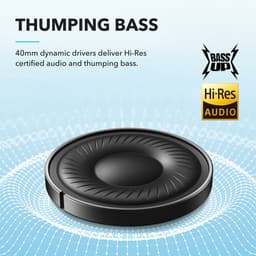 soundcore Q20i by Anker - Draadloze Bluetooth over-ear hoofdtelefoon met hybride actieve ruisonderdrukking - 40 uur speeltijd in ANC-modus - Hi-Res audio - Diepe bas - Personalisatie via app — thumbnail 5