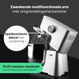 RFWR® Keukenmachine XXL 12L | Kneedmachine met 2500W Motor | Food Processor voor 8,5 kg deeg | 12 snelheden | LED-display — thumbnail 4