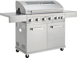 Juskys Barbecue / Gasgrill / BBQ Minnesota - 7-Pits - RVS - Incl. Afdekzeil — thumbnail 2