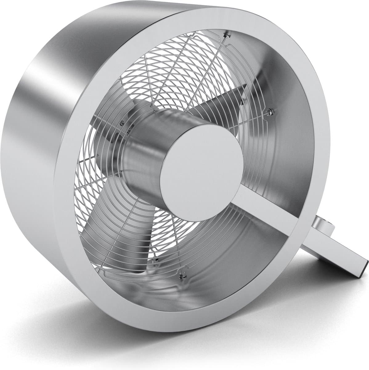 Stadler Form Q Vloerventilator – Brushed Metal – 2400 m³/u – Stil & Design – 3 standen - 40 m² / 100 m³ — afbeelding 1