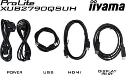 iiyama ProLite XUB2790QSUH-B1 - 27 Inch - IPS - QHD - USB-Hub - Verstelbaar - Windows Hello Cam — thumbnail 3