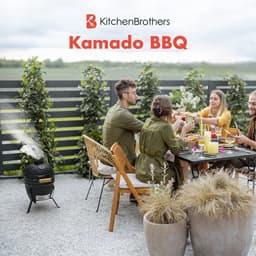 KitchenBrothers Kamado BBQ - 13 Inch Houtskool Barbecue - 27⌀ cm - PFAS-vrij - Egg BBQ - Vaderdag Cadeau - Zwart — thumbnail 2