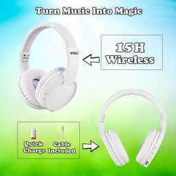 WiseQ Unbreakable - Koptelefoon voor kinderen - Volume begrenzing - Wit — thumbnail 3