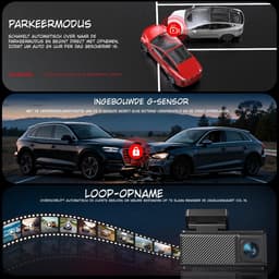 Kavora®Draadloze Dashcam - Draadloos CarPlay-Scherm - Dashcam met CarPlay - Zwart - 4cm x 9cm x 6cm — thumbnail 4