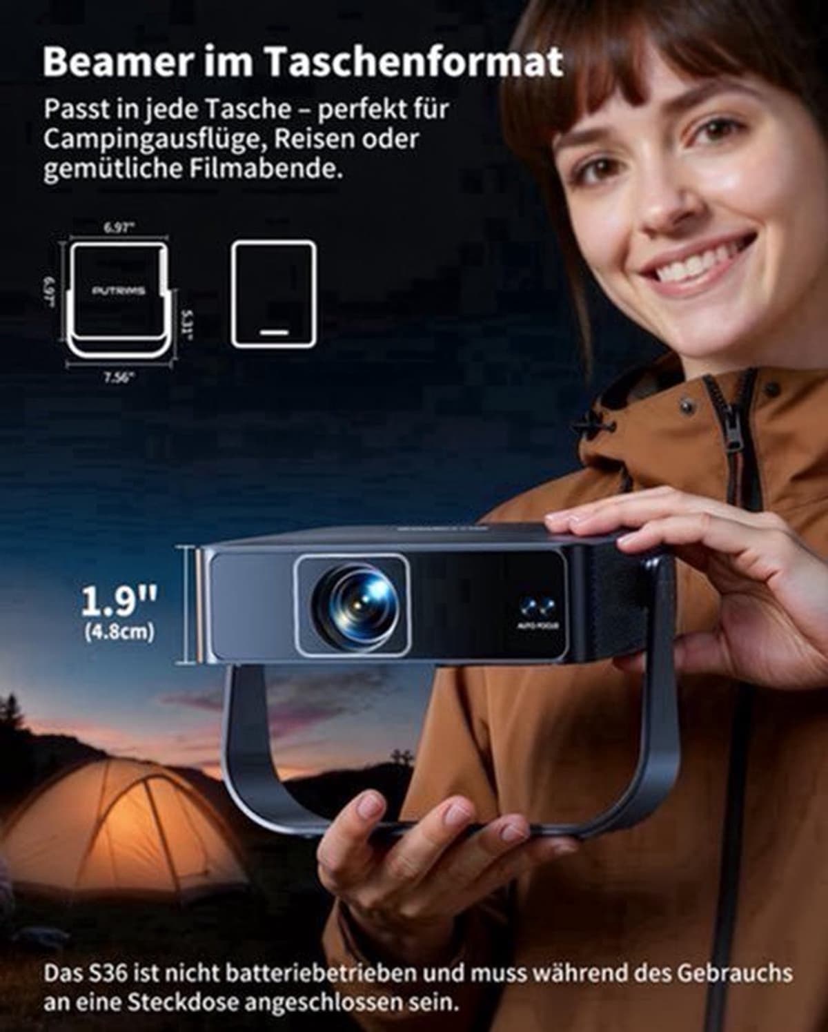 Mini Beamer 1920 X 1080 Full HD - LCD Projector - 1000 ANSI Lumen - Compact Draagbaar - Thuisbioscoop Beamer — afbeelding 1