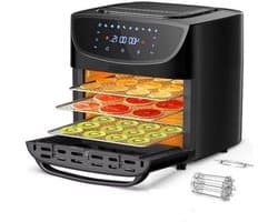 Airfryer - 18L – Heteluchtfriteuse - 10-in-1 Digitale Convectie Oven – 1800W - Airfryer en Toaster Combinatie – Groot Formaat - met LED Scherm - Meerdere Rekniveau's