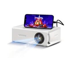 Mini Projector Draagbaar - Full HD 1080P - Beeld tot 60 Inch (150 cm) - Ingebouwde Stereo Speakers - Voor Thuis, Buiten en Presentaties