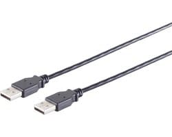 1x USB-A-aansluitkabel, 2.0, zwart, 1,8 m – Met deze standaard USB-kabel kunt u bijvoorbeeld een externe harde schijf op uw pc aansluiten.