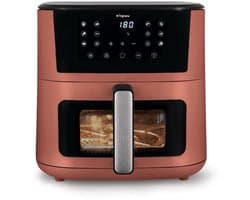 Heteluchtfriteuse Appelrood - 10 Liter Inhoud - 2200 W Vermogen - Roestvrij Staal - Voor Friet Groenten Vlees Vis Bakproducten