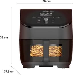 Digitale heteluchtfriteuse, 5,7 liter, 6-in-1 smart-programma's, 1700 W, met kijkvenster, zwart — thumbnail 2