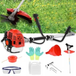 Grasmaaier Benzine 2,2 kW 52cc - 32 cm Maaibreedte - ABS Metaal - Voor Kleine Tuinen - Bosmaaier — thumbnail 4