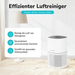 Luchtreiniger HEPA 13 Filter - Koolstoffilter - 45 Watt Vermogen - 22x22x36 cm - Wit - App Bediening — thumbnail 5