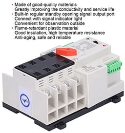 Intelligente automatische omschakelaar, 400V AC 4P 100A ATS automatische omschakelaar met dubbele omschakelaar voor draagbare elektrische groepen — thumbnail 4
