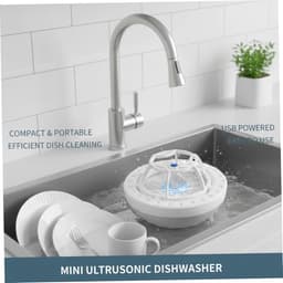Mini Vaatwasser - Draagbare Afwasser - Gerechten Reinigen - Krachtige Golf Reiniging - 10 cm - Blauw — thumbnail 3