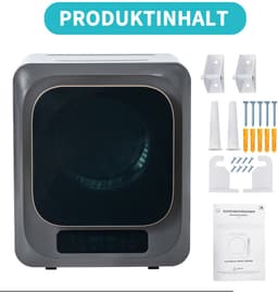 Wandmontage Wasdroger - 3-4 kg Capaciteit en UV-Sterilisatie - 850W en 6 Programma's - Voor Thuisgebruik - Grijs — thumbnail 5