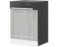 Vaatwasserpaneel Hout - Vaatwasserbekleding Keuken - Keuken Inbouwen - Vochtbestendig Materiaal - 60 x 15 x 67 cm - Grijs Sonoma