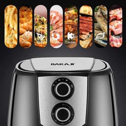 Heteluchtfriteuse - Airfryer Frituurpan - Gezond Frituren - 360 Graden Luchtcirculatie - 52 Liter - Zwart — thumbnail 3