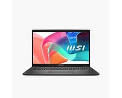 MSI Modern 14 F1MG-869NL Intel Core 5 120U Laptop 35,6 cm (14") Full HD 16 GB DDR4-SDRAM 512 GB SSD Wi-Fi 6E (802.11ax) Windows 11 Home Grijs