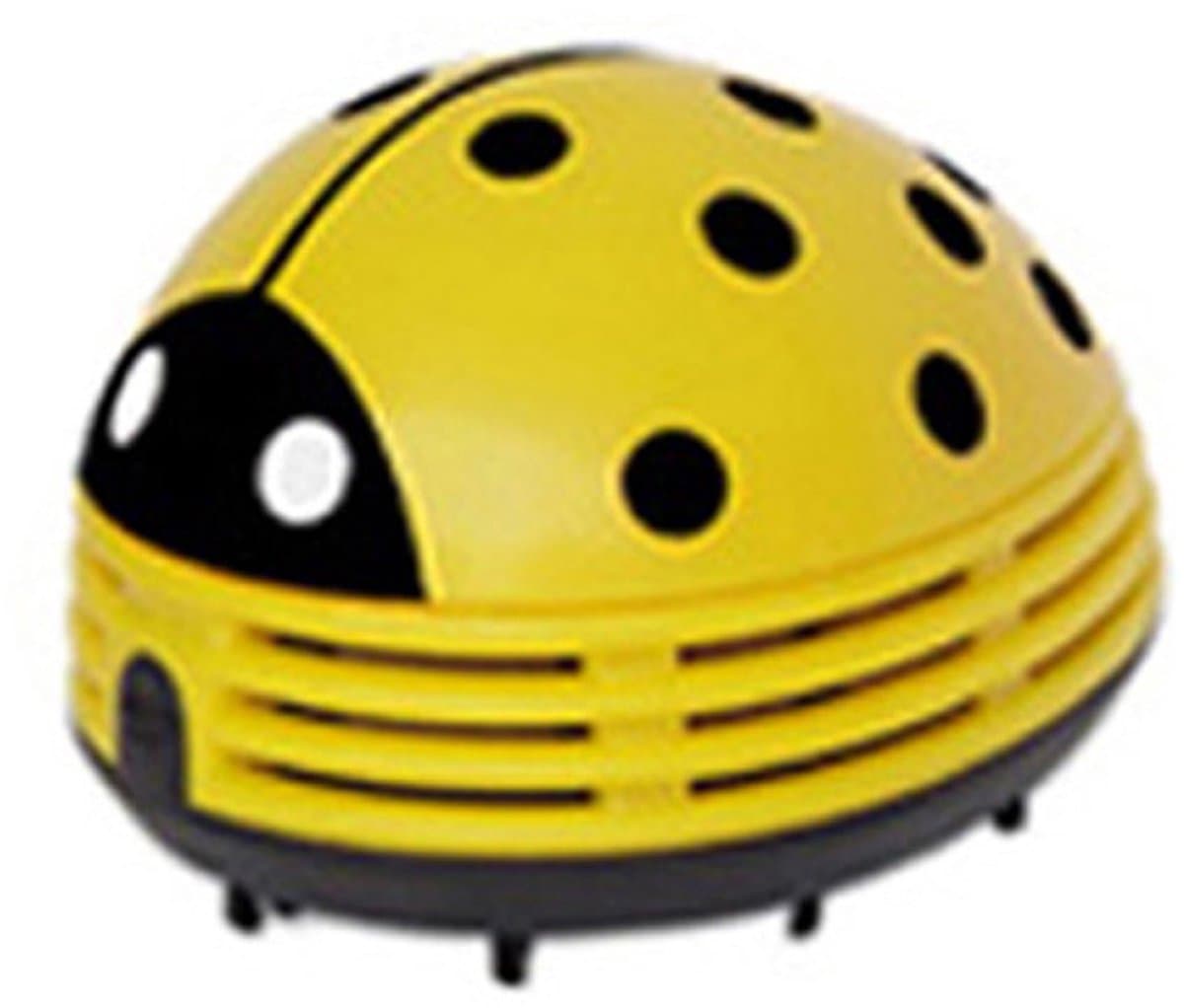 Lieve lieveheersbeestje cartoon mini stofzuiger, draadloze bureaustofzuiger voor hoeken, schattige tafelstofzuiger voor thuis en kantoor，Rood — afbeelding 1