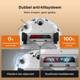 Roborock Qrevo Edge 2 Set-robotstofzuiger-25.000 Pa-7,98 cm ultraslank-12 mm dweilheffing-80°C warmwatermopwas& zelfreinigend station-FlexiArm-RetractSense navigatie-dubbel anti-klitssysteem-reactieve AI & Roborock app-bediening — thumbnail 2