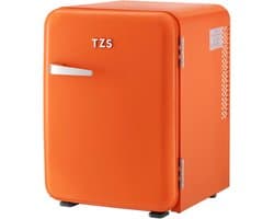 TZS First Austria Mini koelkast - Minibar - 40 liter - Vrijstaand - Volledig stil 22dB - Retro - Oranje