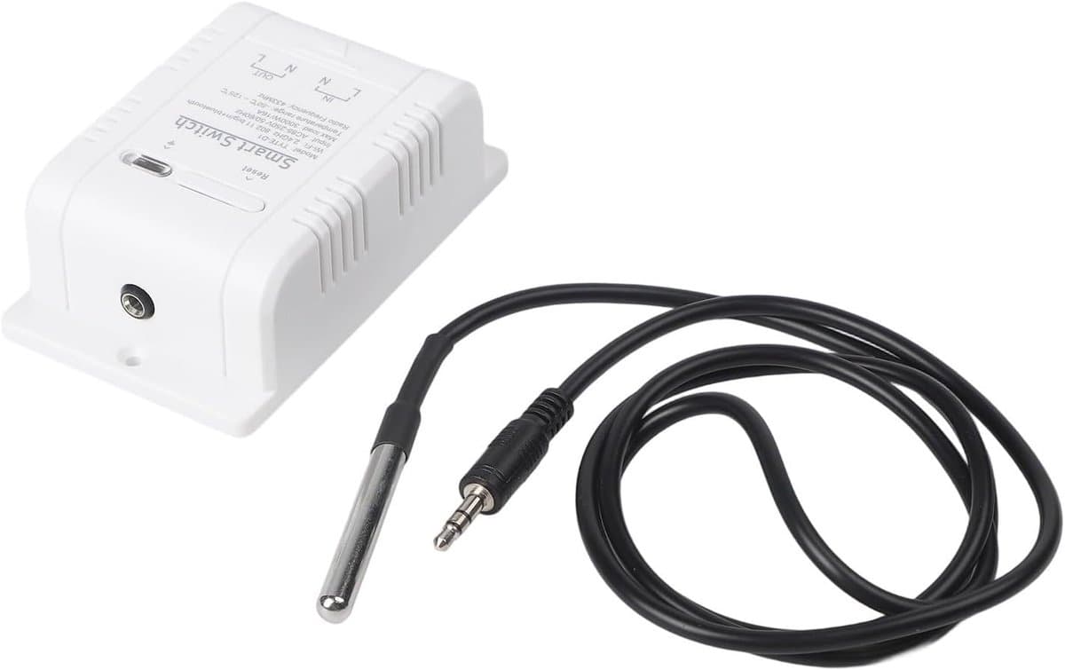 Slimme Temperatuurschakelaar - Thermostaatcontroller Wifi - Automatische Temperatuurregeling - Realtime Monitoring - 16A 3000W - Wit — afbeelding 1