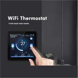 Digitale Thermostaat - Slimme Kamerthermostaat - Verwarming Regelen - App Bediening - 86x86mm - Wit — thumbnail 3