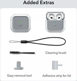 ESR Halolock Orbit Hybrid Hoes Geschikt Voor AirPods 4 (AirPods 4e Generatie) (2024) Magsafe Blauw — thumbnail 3